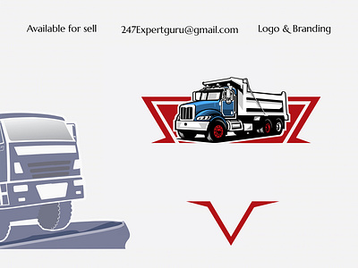 Vector dump truck logo industry tipper truck logo trucking 3d animation graphic design logo modern logo motion graphics ui