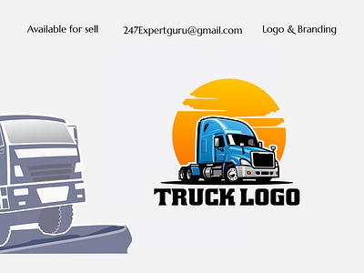 Vector truck logo template perfect logo for business related 3d animation graphic design logo modern logo motion graphics ui