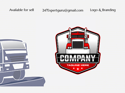 Vector truck logo, Vector trucking company logo template 3d animation graphic design logo modern logo motion graphics ui