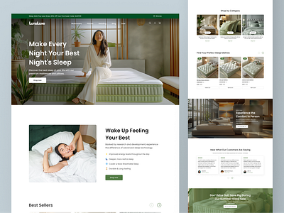 Lunaluxe Mattress Store Website 3d animation branding challenge dailyui design graphic design icon illustration landing page logo motion graphics responsive saas typography ui ui design userinterface ux website
