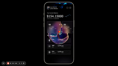 Crypto Wallet Application animated application animation app design application crypto figma design interactive design motion graphics ui user interface