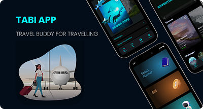 TABI TRAVEL BUDDY FOR ADVENTURE app branding design figma logo mobile app design mockeups ui ux