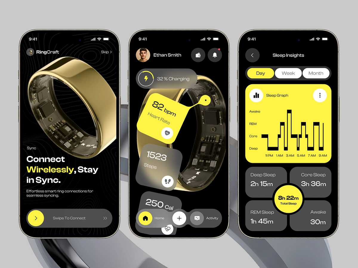 Smart Rings App UI by MQoS UI/UX for MultiQoS on Dribbble