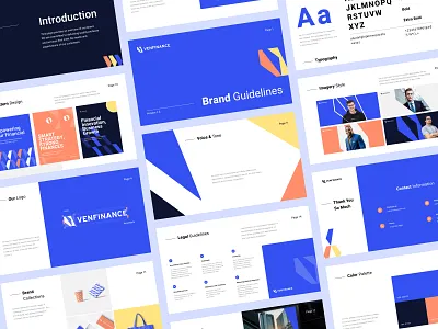 Blue Modern Corporate Brandguide brandguide branding