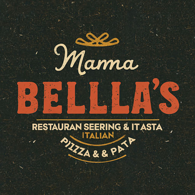 Logo for restaurant (Mama Bella’s) logo motion graphics