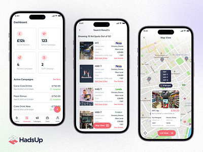 HadsUp-Mobile Application⚡ app clean design hero mobile mobileapp mobileui ui uiux user interface