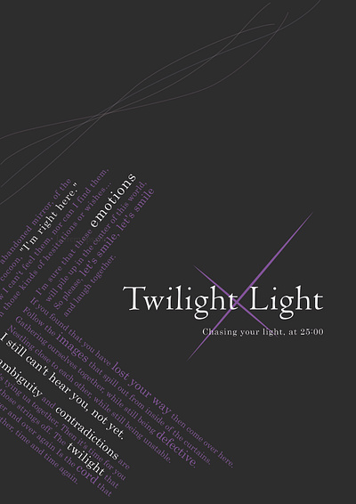 Song Poster: Twilight Light graphic design illustrator lyrics poster song