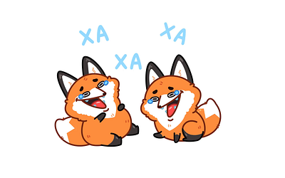 Twiggy the Fox🤣 animation character design flat fox graphic design illustration illustrator laugh lol motion graphics sticker stickers ui vector