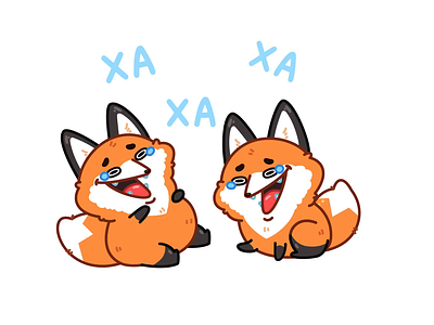 Twiggy the Fox🤣 animation character design flat fox graphic design illustration illustrator laugh lol motion graphics sticker stickers ui vector