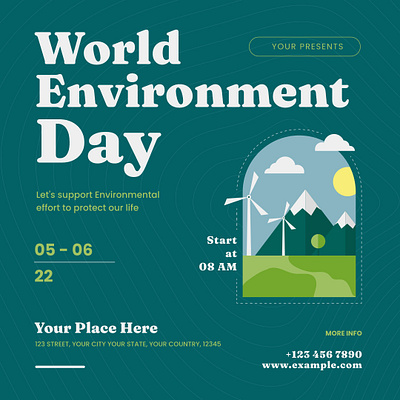 World Environment Day branding design graphic design landing page
