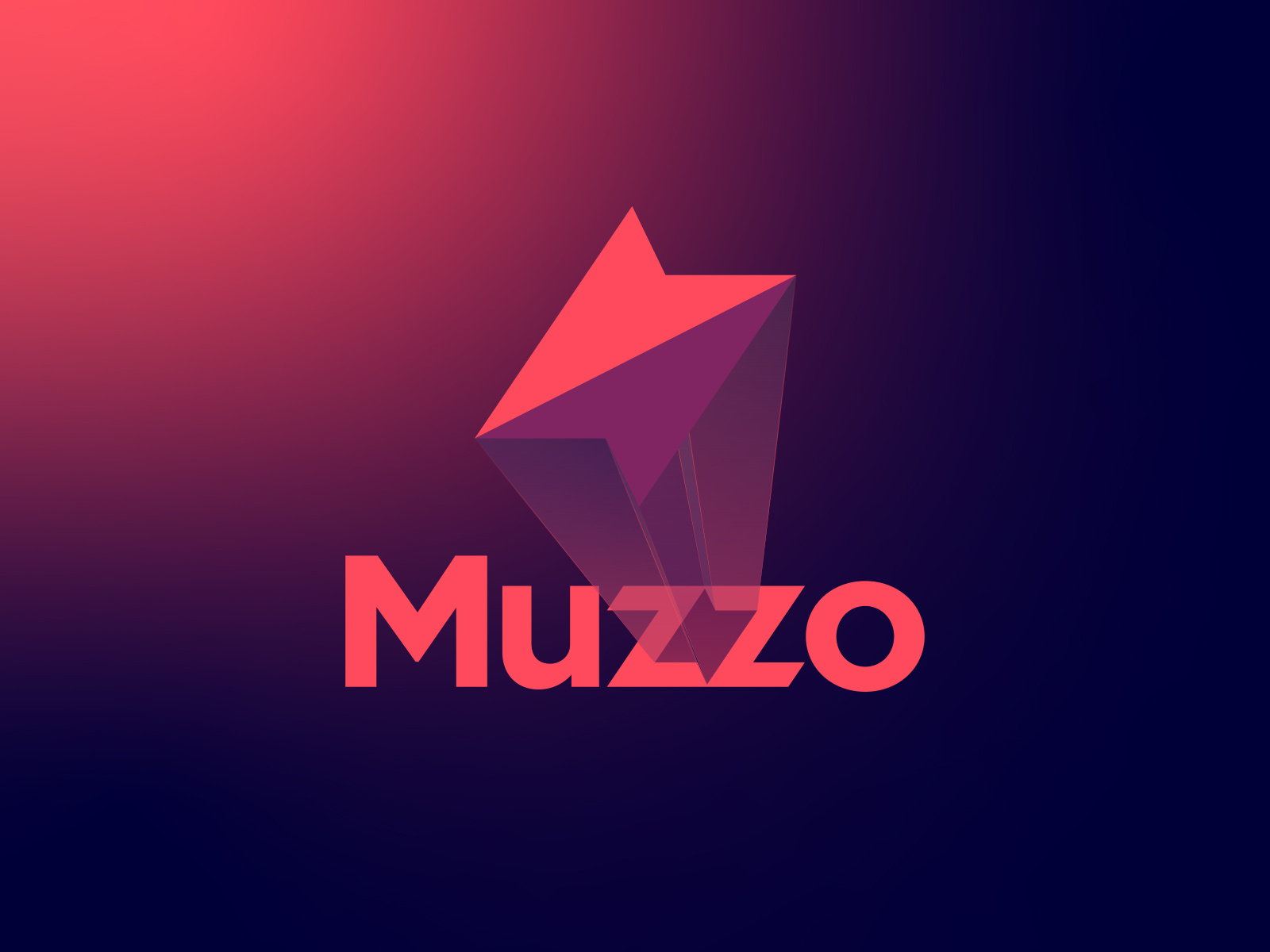 Muzzo agency lightning logo logotype muzzo red thunder