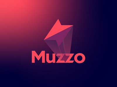 Muzzo agency lightning logo logotype muzzo red thunder