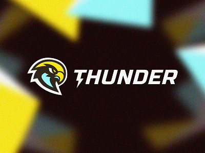 Team Thunder bird branding eagle esports head logo logotype mascot sports team thunder yellow