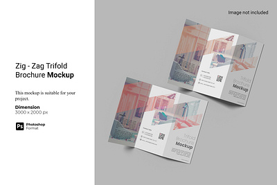 Zig-Zag Trifold Brochure Mockup promotion