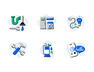 Lula | Icons branding character contractors design geometric icon icon design illustration line modern organic spot illustration ui vector website