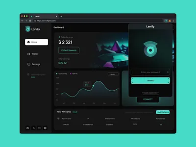 Dapp design and browser Extension ai crypto cryptodesign dapp dashboard depin web3