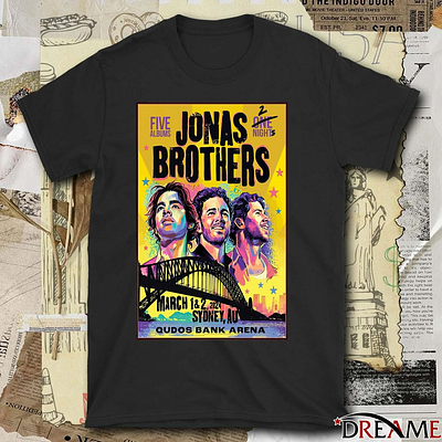 Five Albums One Nights Jonas Brothers 3.1-2.2024 Sydney t-shirt
