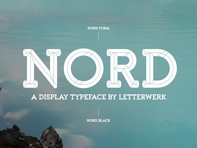 Nord Typeface display font layered nord nord typeface