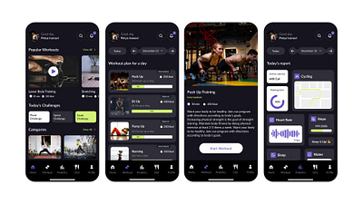 Fitness App app design dailyui fitness ui uidisign ux