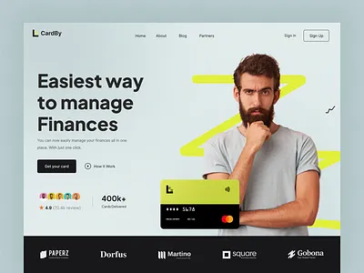 Finance Landing Page banking branding design finance financial fintech header hero landing page landingpage money ui uiux ux wallet web design webdesign website website design