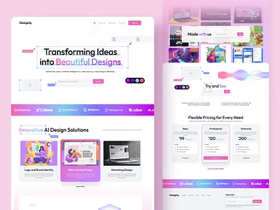 AI Design Tool Website Builder agency ai ai design builder business creative development digital homepage landing landing page nocode pricing saas tool ui uiux web design website website builder