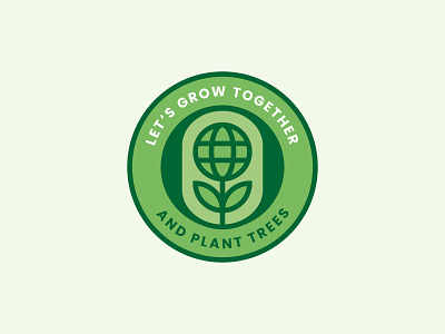 Let's Grow Together branding charity environment foundation green grow logo nature plants seal social together tree ui webdesign