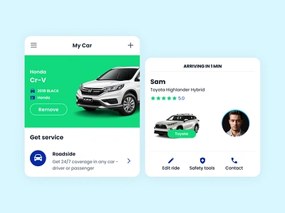 Mobility UI Cards and Elements app design bolt car booking figma lyft mobile mobile app design ride booking ride share ride sharing uber ui uikit uiux ux web design