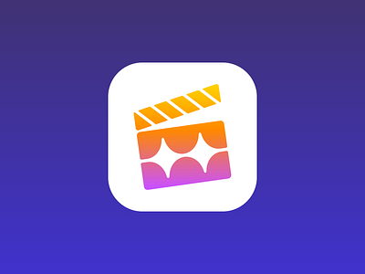 Logo for Ai Video Editing Tool app branding clip gradient logo magic media mihai dolganiuc design modern play