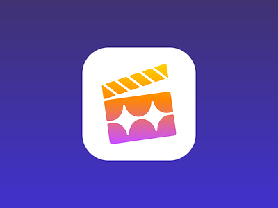 Logo for Ai Video Editing Tool app branding clip gradient logo magic media mihai dolganiuc design modern play