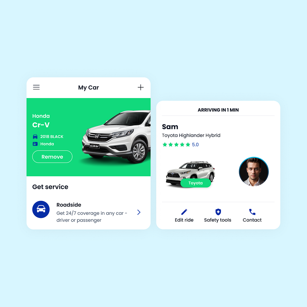Mobility UI Cards and Elements by Headstart UX on Dribbble