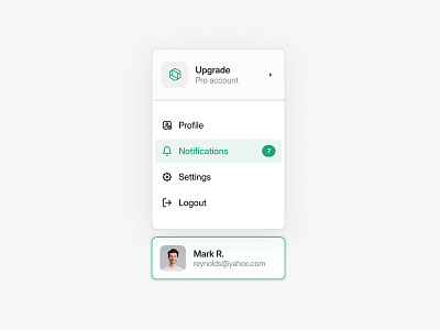 Dropdown UI app clean dropdown saas ui