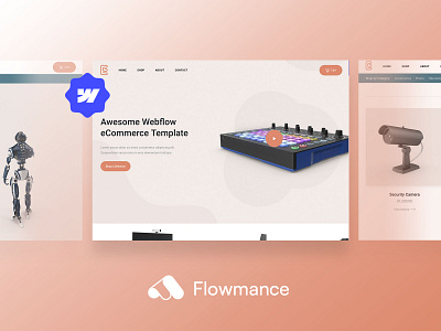 🚀 Electro-Free Webflow Template on Dribbble! 🌐✨