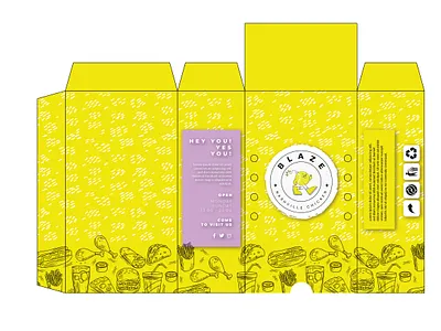 Food Packaging box dieline food foodbox packaging packagingdesign wrap