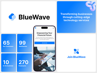 BlueWave brand identity design, branding agency animation branding colorful creative design illustration logo ui