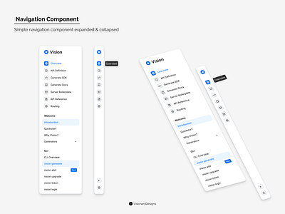 Navigation Component app branding collapse component design expanded figma logo menu navigation sidebar typography ui