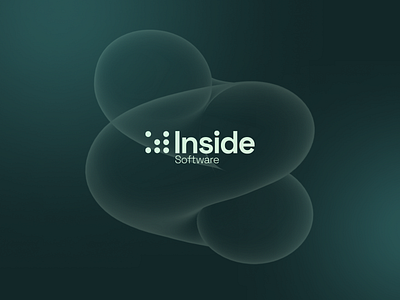 Inside Software Logotype brand branding dark green dots it logo logotype medical web development