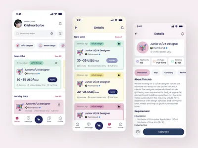 Job Finder Mobile App mubarakuix