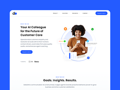 AI based customer success platform website design: #1 ai b2b branding product product design ui ui design