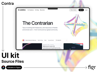 Make Contra UI your own branding contra design editable figma free freelance kit mockup modern ui networking product software template ui ui kit ui ux web app web design website