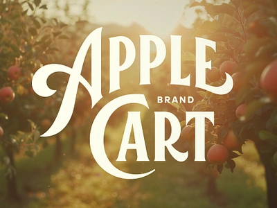 Apple Cart apple cider hand hand drawn lettering logo typography wordmark