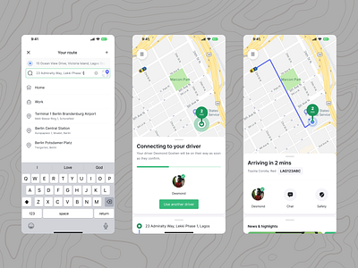 Bolt: Get notified when your driver(s) are nearby. bolt design product design ui uiux