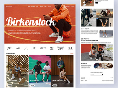 Birkenstock Landing Page Design ui