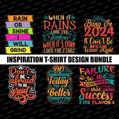 Inspiration T-shirt Design Bundle calligraphy calligraphy design creative graphic design inspiration lettering modern t shirt motivation quotes sadikur rahman typography