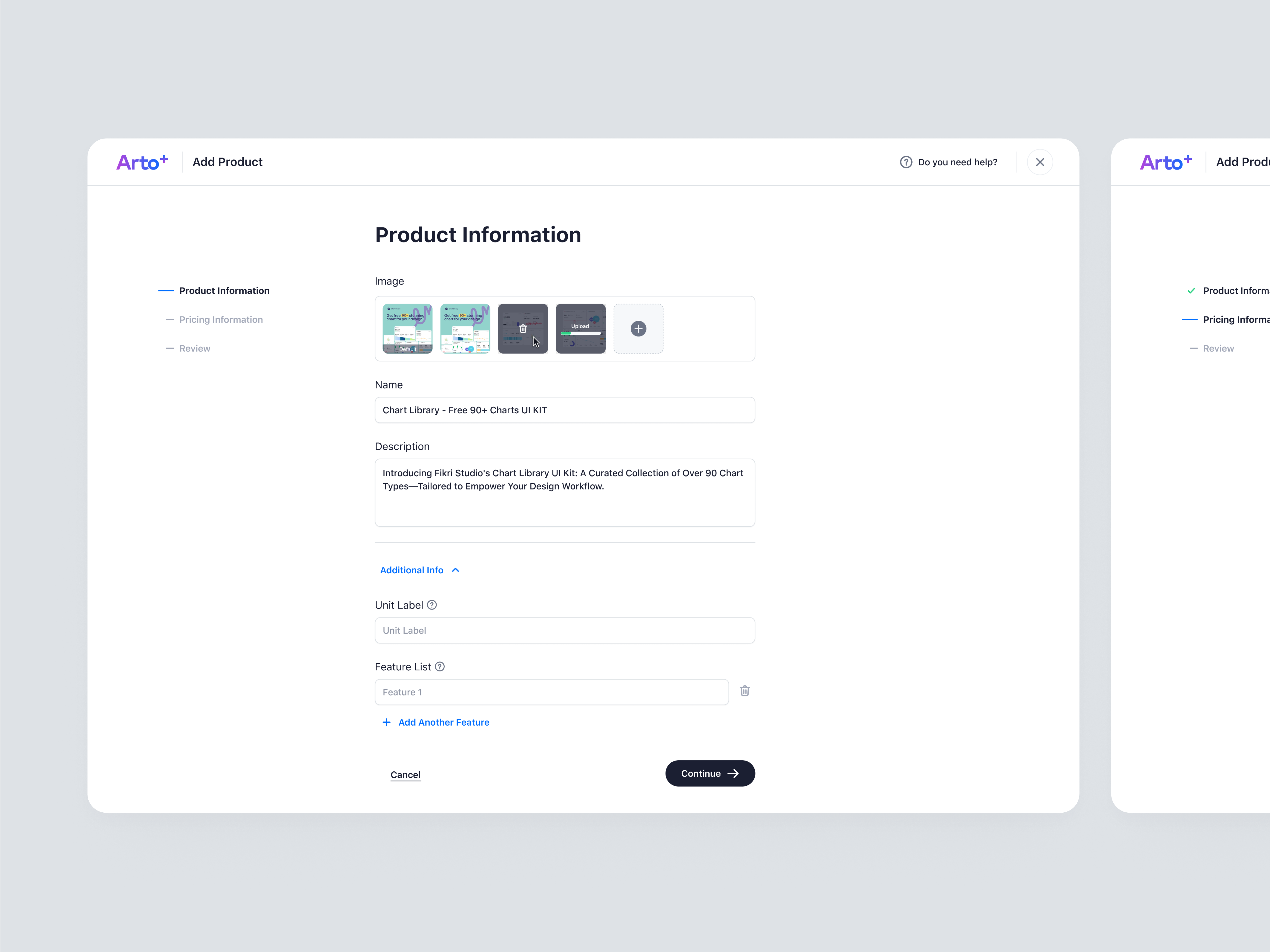 Arto Plus - Add Product in SaaS Financial Management System add product business financial management payment pricing product design product details revenue saas saas design sales tax transactions ui ux web design
