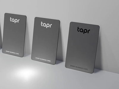 Different designs of cards. Tapr Build Better Connections 3d 3dcard animation brand branding delaware designbusiness digital business card digitalcard graphic design gray card logo minimalistic motion graphics personalprofile tapr tapr bio ui usa vcard