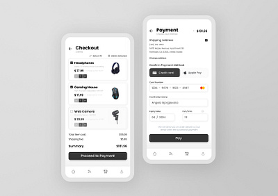 Credit Card Checkout ui