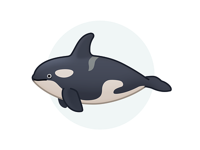 Killer Whale 2d fish game icon illustration killer whale resource sea