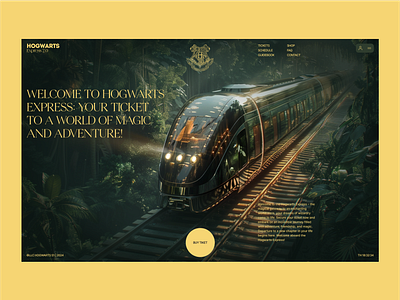 Concept website for Hogwarts Express branding concept design typography ui ux