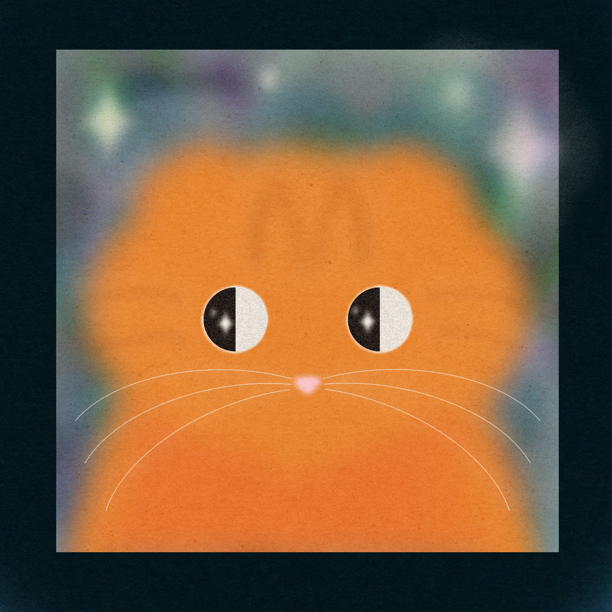 Moritz blur cat cute digital drawing drawing illustration kitty portrait procreate scottish fold texture