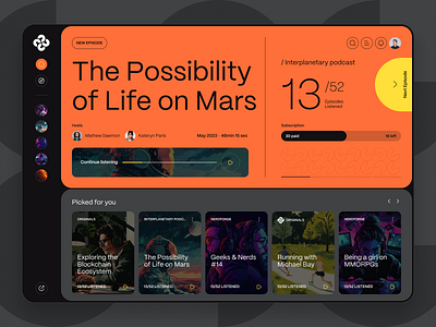 Podcast Streaming Platform UI Design ai audio branding creator creator economy dashboard design experience homepage landing page podcast podcasts ui ui design ux video
